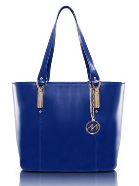 McKlein Leather Royal Blue Tablet/Laptop Tote
